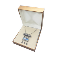 925 Silver Yemenite Filigree Roman Glass Pendant