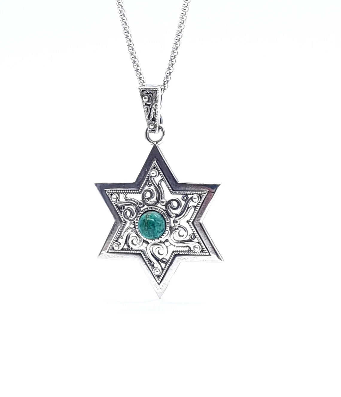 925 Silver Star of David Pendant