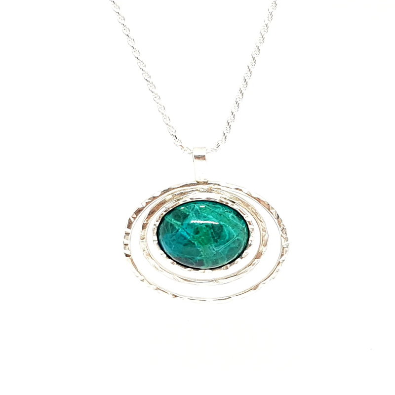 925 Sterling Silver Eilat Stone Pendant