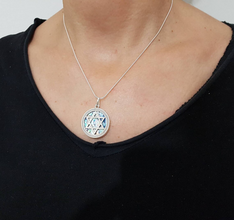 925 Sterling Silver Roman Glass Star of David Pendant