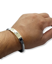 14k Gold Silver Men's Chain Bracelet