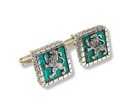 925 Silver Eilat Stone Lion Cufflinks