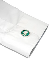 925 Silver Eilat Stone Gold Lion Cufflinks