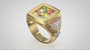 14k Gold Menorah Hoshen Ring Real View