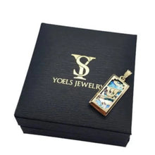 14k Gold Roman Glass Mezuzah Pendan
