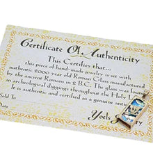 14k Gold Roman Glass Mezuzah Pendant