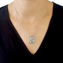 14k White Gold Hoshen Pendant,12 Tribes Of Israel Pendant