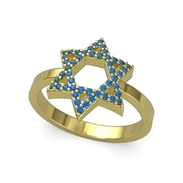 14k star of david ring for women 